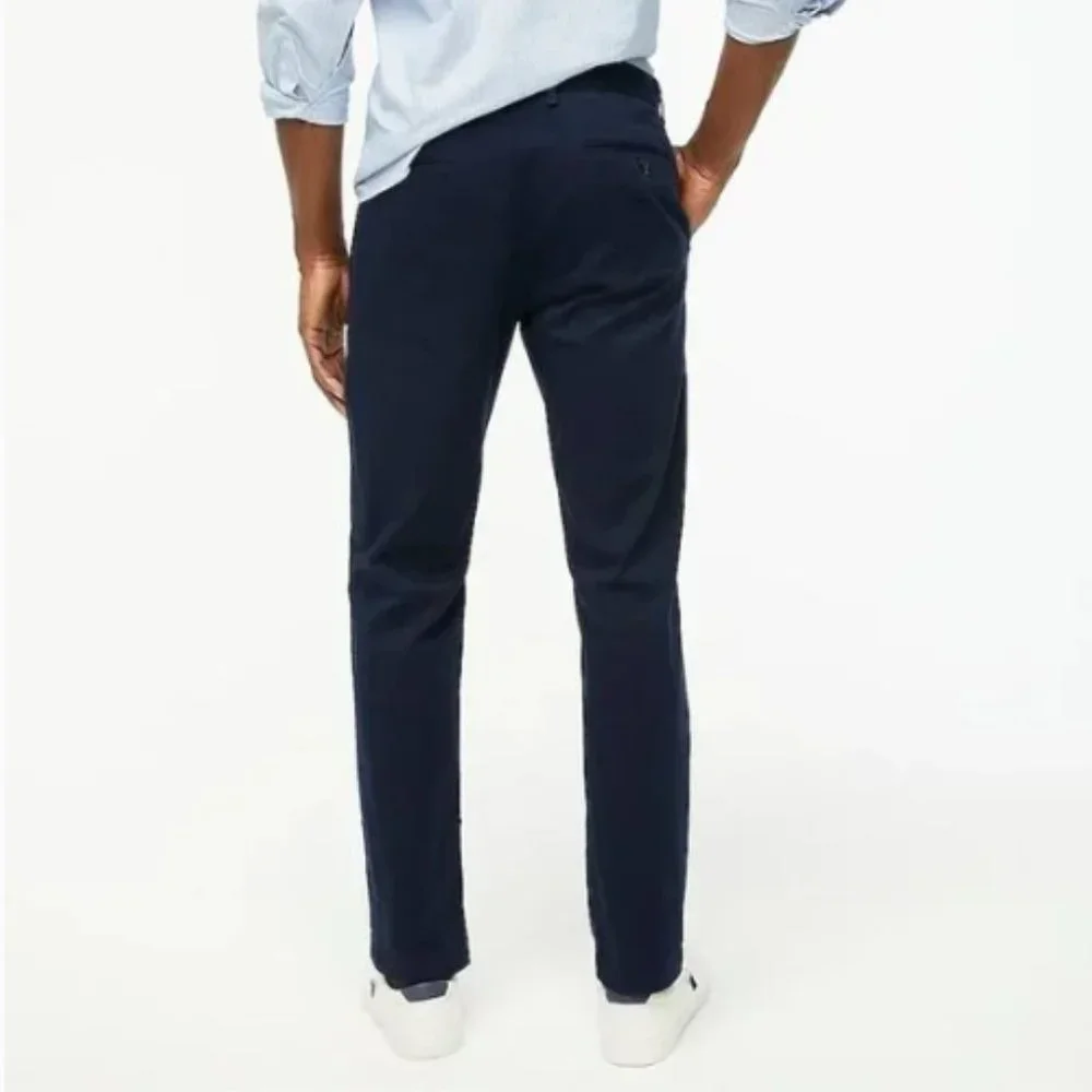 NWT J. Crew Straight Flex Mens 38x32 Black Preppy Business Casual Chino Pants - Picture 3 of 3